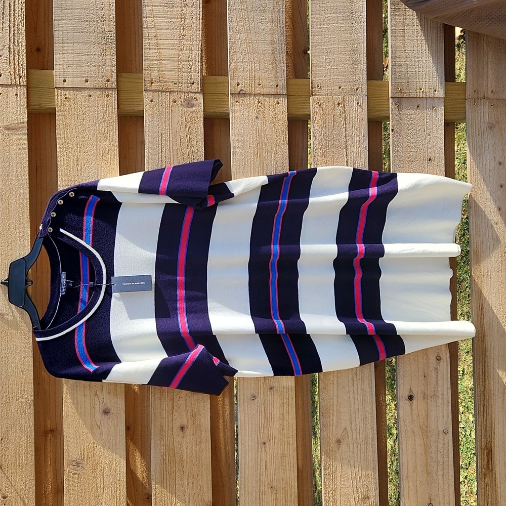 New Tommy Hilfiger Ribbed Knit Striped Sweater Dress size 3XL